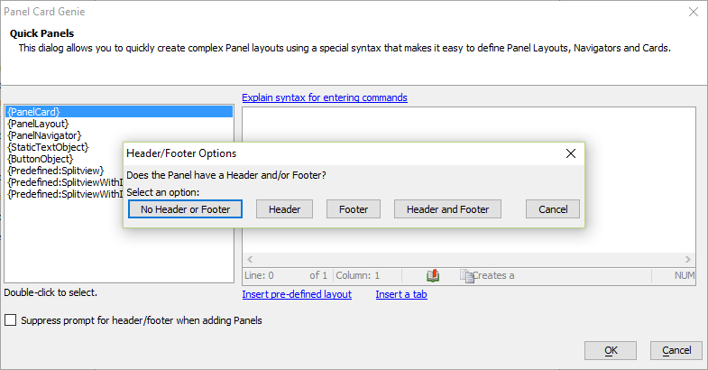 Inserting a Panel Card